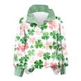 thumbnail image 3 of TaTaai Ladies St Patricks Holiday Shirt Long Sleeve Button Down Collar Striped Color Block Print Casual Blouse Loose Fit Gift, 3 of 6