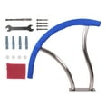 thumbnail image 1 of DSSTYLES Pool Handrail, 30 x 30 Swimming Pool Stair Rail, 304 Stainless Steel Stair Pool Hand Rail Rated 385lbs Load Capacity, Pool Rail with Quick Mount Base Plate, and Complete Mounting Accessories, 1 of 7