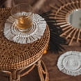 thumbnail image 4 of nipocaio Coasters 6Pcs Cotton Coaster, Bohemian Coasters Round Drinks Coasters, 4 of 5