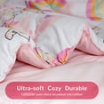 thumbnail image 6 of Sleep Zone Kids Full/Queen Bedding Comforter Set - 7 Pieces Super Cute & Soft Bedding Sets & Collections with Comforter, Sheet, Pillowcase & Sham - Fade Resistant Easy Care (Pink Unicorn), 6 of 6