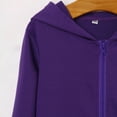 thumbnail image 5 of Toddler Girls Hooded Bathrobe Zip-Up Long Sleeve Nightrobe Sleepwear Midi Soft Nightdress, 5 of 8
