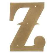 The Lucky Clover Trading "Z Wood Decorative Letter, 24", Antique Gold