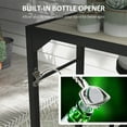 thumbnail image 4 of Outsunny Outdoor Bar Table, 47" Patio Bar Height Table with Built-In Bottle Opener, Plastic Top with Wood Grain and Steel Frame, Light Brown, 4 of 9