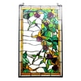 thumbnail image 2 of 20 Inch Glass Window Panel with Hummingbird Design, Multicolor, 2 of 2