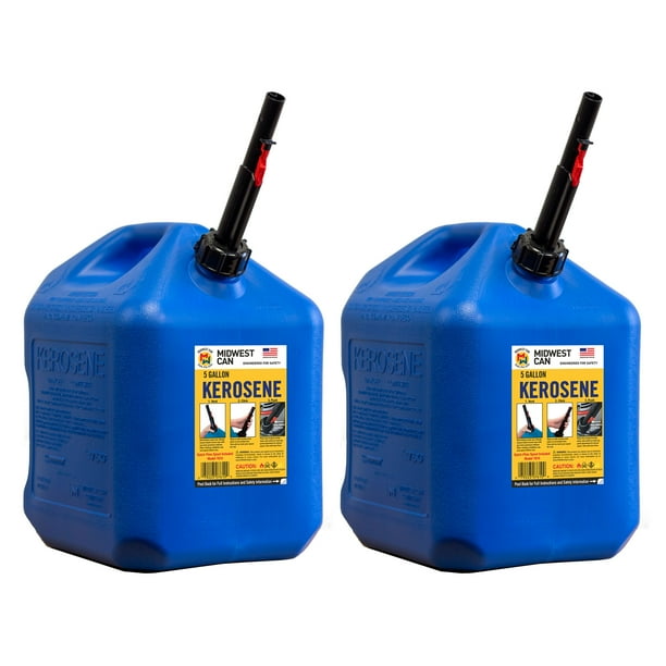 Midwest Can Company 7610 5 Gal Kerosene Gas Can Container with Spout (2