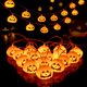 thumbnail image 2 of Cadena de luces fantasma de Acción de Gracias, luz colorida espeluznante, 6 m, 40 LED, funciona con pilas, para decoración de Halloween, guirnaldas para habitación (fantasma), 2 of 4