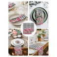 thumbnail image 3 of Pink Tulip Flowers Cloth Napkins Set of 6 Reusable Dinner Napkins, Black Buffalo Plaid Spring Floral Plants Cocktail Napkin Washable Table Napkins for Wedding/Holiday Party/Baby Shower 20"x20", 3 of 7
