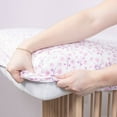 thumbnail image 4 of The Peanutshell Fitted Crib Sheets for Baby Girls, 4 Pack Set, Purple Floral, 4 of 8