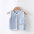 thumbnail image 2 of CUZIBR Toddler Baby Boys Girls Winter Sleeveless Cartoon Coats Warm Coats Vest Jacket Bear Print Pattern Classic Dailywear For Child, 2 of 3