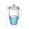 thumbnail image 3 of HomeRoots 2.5 Quart Clear And Blue Swirl Acrylic Pitcher, 3 of 8