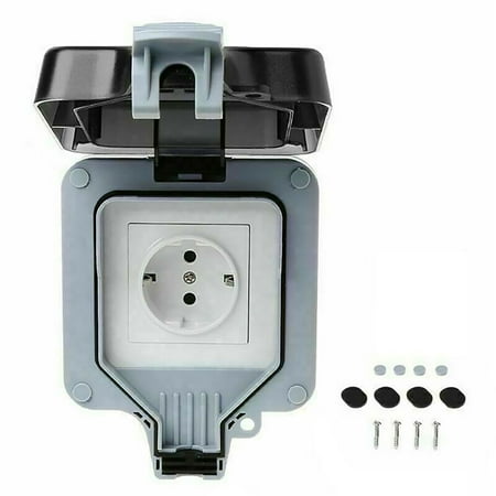 

ELENXS Socket Box Waterproof Durable Wall Socket With Lid