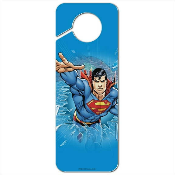 Superman Breaking the Ice Plastic Door Knob Hanger Sign