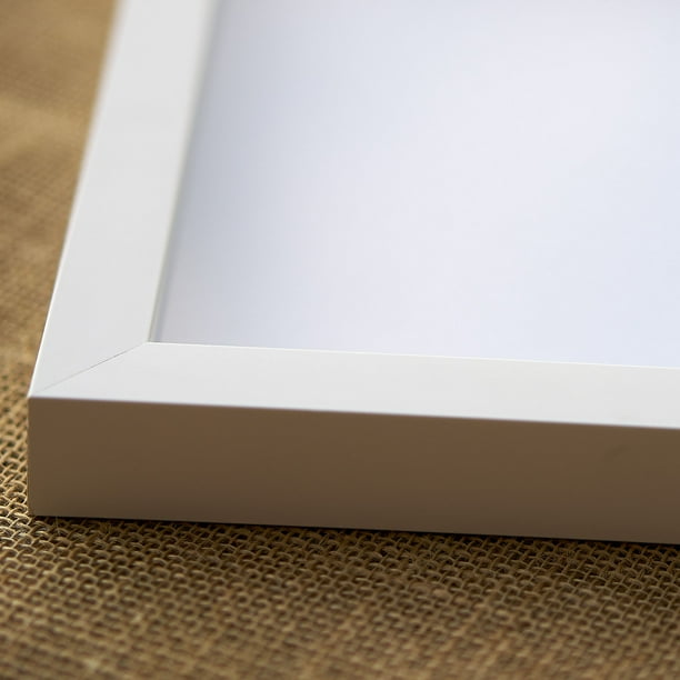 7x14 Shadow Box Frame White | 2 Inches Deep Real Wood Contemporary