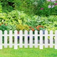 thumbnail image 4 of Homoyoyo 1Set White PVC Decorative Garden Fence with Base for Yard and Flowerbed Border Outdoor Use, 4 of 8