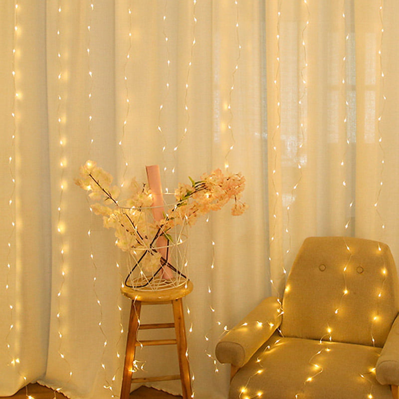 Details about   LED Icicle Curtain Fairy String Lights Waterproof Christmas Xmas Party Outdoor 