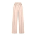 thumbnail image 3 of JIUKE Sweatpants for Women High Waisted Wide Leg Trackpants Solid Color Pull-On Baggy Lounge Trousers, 3 of 5