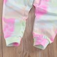thumbnail image 4 of Bagilaanoe Toddler Baby Girl Long Pants Set Tie Dye Print Long Sleeve Hoodies Pullover Tops + Sweatpants 12M 18M 24M 3T 4T 5T 6T Kids Casual Sweatsuits, 4 of 7
