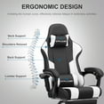 GTRACING Gaming Chair with Footrest and Ergonomic Lumbar Massage Pillow