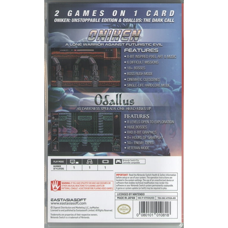 Oniken + Odallus Collection for Nintendo Switch - Walmart.com