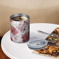 thumbnail image 3 of 12oz Coffee Tumblers Pioneer Flower Stainless Steel Vacuum Insulated Travel Tumbler Coffee Cups Mug with Lid and Straw with Cleaning Brush for Cold & Hot Drinks, 3 of 5