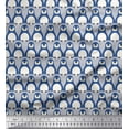 thumbnail image 1 of Soimoi Polyester Crepe Fabric Penguin Ocean Printed Fabric 1 Yard 42 Inch Wide, 1 of 3