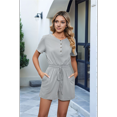 thumbnail image 6 of Short Sleeve Waist Rompers Gray M, 6 of 9