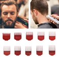 thumbnail image 3 of Wolfrail Magnetic Clipper Guards Guide Comb 10pcs Set Compatible with Andis Master Hair Clippers Red, 3 of 5