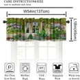 thumbnail image 5 of Italian Landscape Valance Curtain European House Garden Nature Flower Vine Leaves Plant Rod Pocket Valance Window Treatments Short Curtains for Kitchen Bathroom 54x18inch, 5 of 6