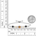 thumbnail image 4 of Gem Stone King 925 Silver and 10K Yellow Gold Brown Tiger Eye and Black Onyx and White Lab Grown Diamond Bracelet for Women | 2.15 Cttw | Gemstone | Cushion 6MM | Fully Adjustable 9 inch, 4 of 5