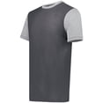 thumbnail image 1 of Augusta Sportswear Men's Gameday Vintage Ringer Tee, Carbon Heather/Grey Heather, X-Large, 1 of 1
