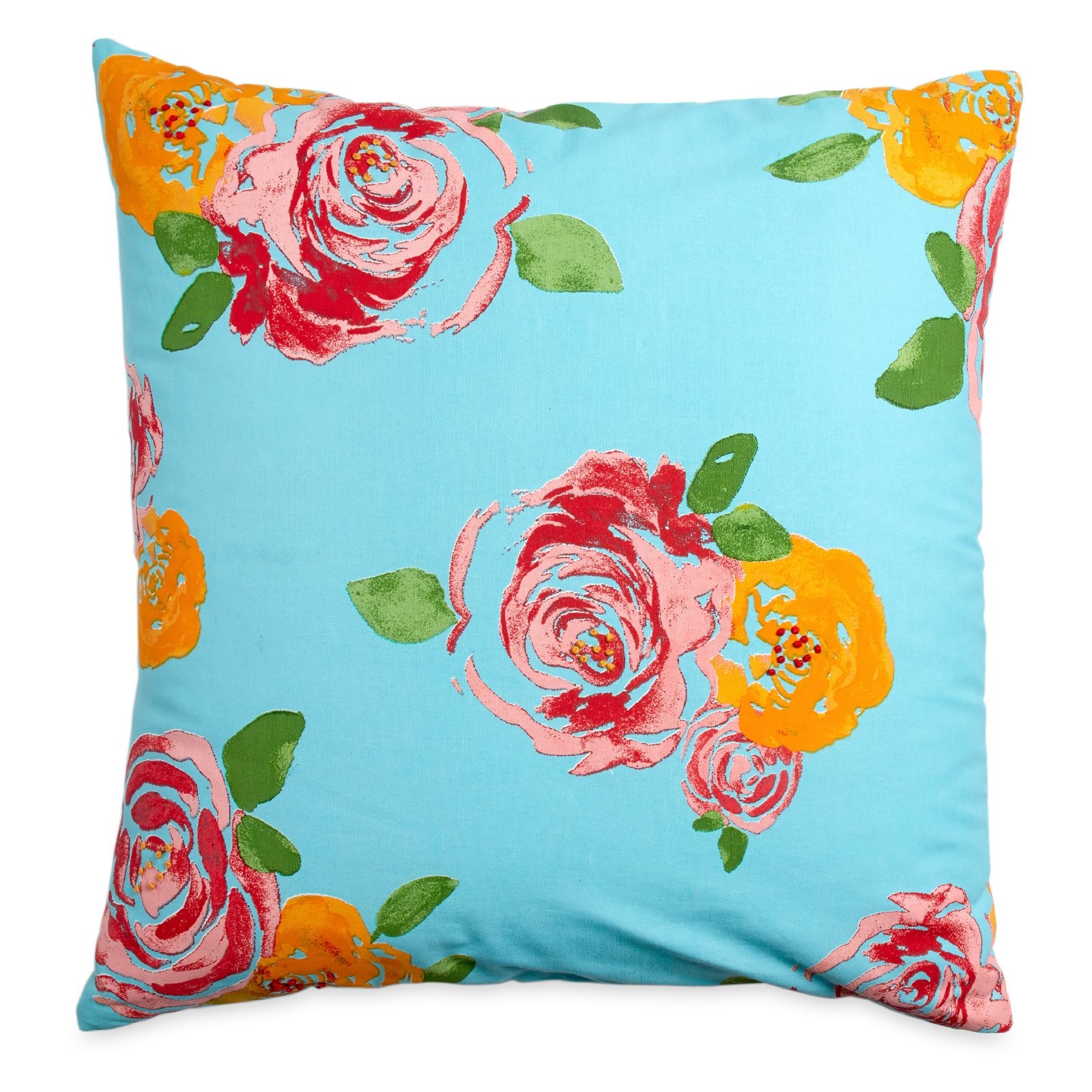 The Pioneer Woman Rose Oversized 26" x 26" Decorative Throw Pillow, Red