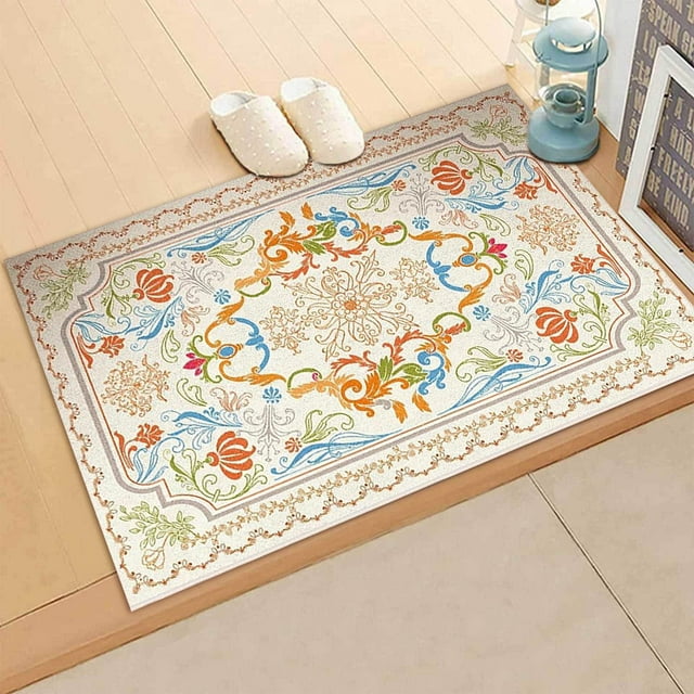 Non- Floral Carpet Soft Polyester Rug for Living Room Bedroom Bathroom Easy to Clean Durable Floor Mat Home Décor