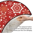 thumbnail image 3 of Red Christmas Christmas Tree Mats Waterproof Tree Skirt, Snowflakes Texture Xmas Tree Stand Tray Mat Floor Protector Pad for Holiday Party Decoration, 28.3", 3 of 6