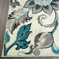 Home Dynamix Boho Odesa Modern Floral Area Rug, Ivory/Aqua, 9'2"x12'5