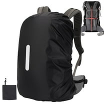 Reflective Backpack Rain Cover - Waterproof Nylon Cover with Reflective Strips for Cycling/Hiking/Travel, Quick-Drying Universal Backpack Protector