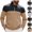 Army Green, variant on Men Casual Fashion Hoodie Half Zipper Long Sleeve Pullover Standing Collar Pocket Warm Soft Elastic Fabric Sports Casual Outdoor Blue L