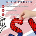 thumbnail image 3 of Spider Theme 4th Birthday Banner, Pre-strung Swinging into 4 Banner, Ghost Spider 4th Birthday Decorations Party Supplies for Kids, Fourth Decor for 4 Year Old Boys Girls (Red and Blue), 3 of 14