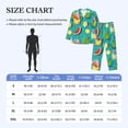 thumbnail image 2 of Mens Pajamas Set, cartoon Lemon juice Button Down Long Sleeve Loungewear Sleepwear Pjs sets for Men, 2 of 5