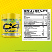 C4 Original Pre-Workout Powder, Jolly Rancher Green Apple Flavor, 30 Servings