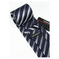 thumbnail image 6 of HISDERN Stripe Ties for Men with Pocket Square Set Classic Silk Formal Necktie Business Wedding, 6 of 8
