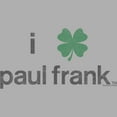 thumbnail image 2 of Boy's Paul Frank St. Patrick's Day Four-Leaf Logo Graphic Tee Athletic Heather Medium, 2 of 5