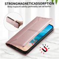thumbnail image 3 of RFID Blocking Wallet Case for iPhone 14 Magnetic Leather Flip Cover with Stand Pink, 3 of 7