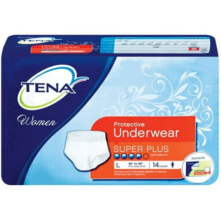 TENA Women Protective Underwear, Large Super-Plus Absorbency (14 count ...