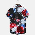 thumbnail image 6 of Hawaiian Style Shirts for Mens Summer Lapel Short Sleeve Shirts Coconut Tree Print Tee Shirts Front Button Beach Blouses Dressy Causal Tops Tees Going Out Fishing Golf Gym Beach Outfits 2025, 6 of 6