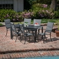 thumbnail image 3 of Hanover Naples 7-Piece Outdoor Dining Set with Aluminum 63" x 35" Patio Table, Seats 6, 3 of 14