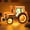 Color-A-Tractor, variant on LED Tractor Night Light, Light Up Wooden Tractor Decor Art with Hollow-Out Design, USB-C , Modern Desk/Bedside Decoration