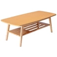 thumbnail image 2 of Pemberly Row Set of 2 Beige Linen Fabric Chair & Natural Light Oak Coffee Table, 2 of 6