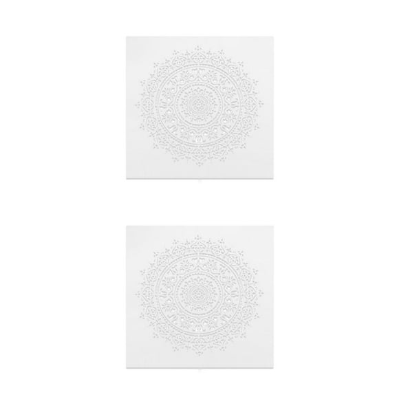 Riwesomey Transform Art With Mandala Stencils - Duradero y reutilizable, incluida la impresión de póster A3 de resina de , carteles impresos 3-50*50cm 2Conjunto
