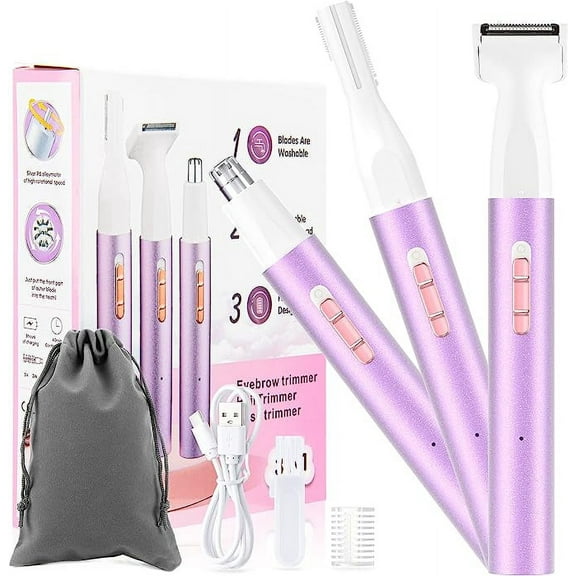Nose Hair Trimmer for Women, 3 in 1 Rechargeable Ear and Nose Hair Trimmer for Women