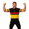 thumbnail image 4 of COSFO Football Polo Shirts for Men Germany Short Sleeve Mesh Graphic Tees Patriotic Collared Pullover Casual Relaxed Fit Tops, 4 of 6